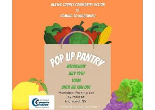 Community Action Pop Up Pantry Wednesday, July 19 - 10am until they run out