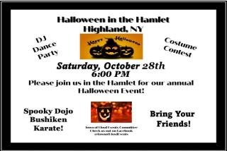Halloween in the Hamlet Friday October 28th 6PM