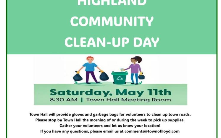HIGHLAND COMMUNITY CLEAN UP DAY