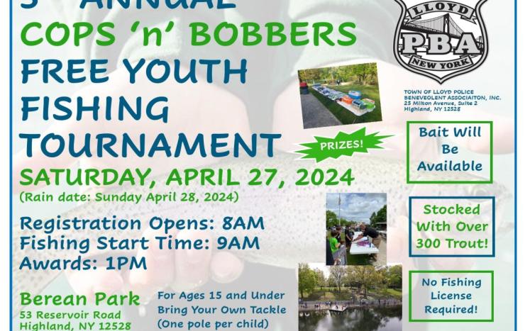 3rd Annual Cops 'n' Bobbers Free Youth Fishing Tournament 