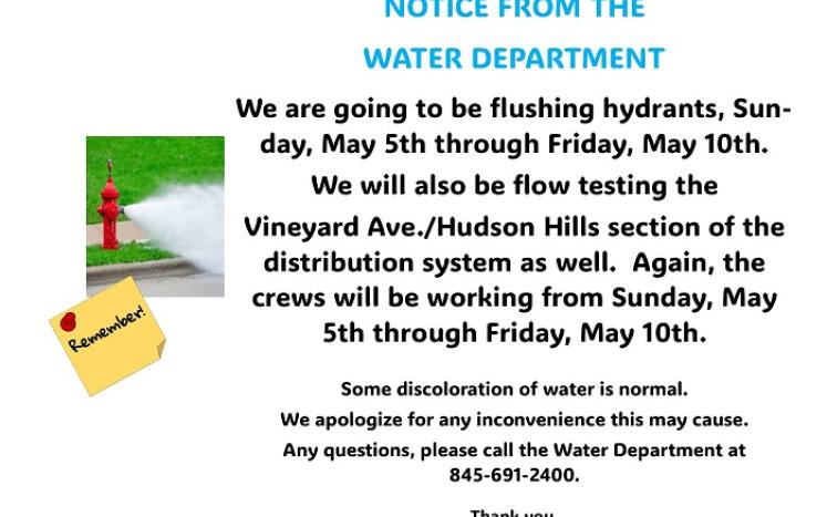Hydrant Flushing May 5-May 10