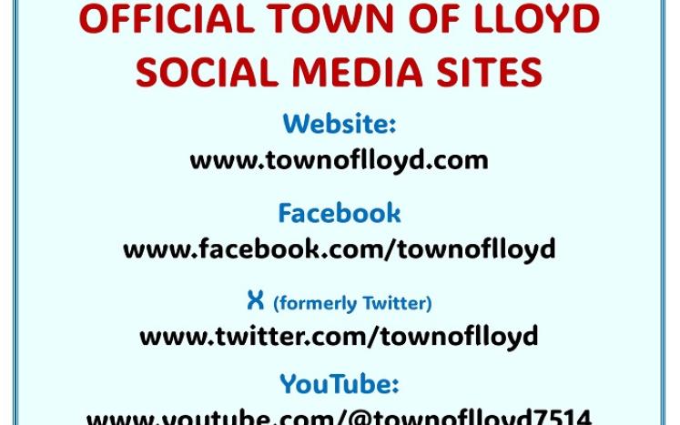Town of Lloyd Official Social Media Sites